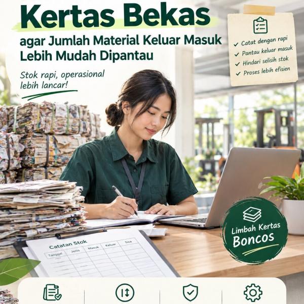 Cara Membuat Catatan Stok Kertas Bekas agar Jumlah Material Keluar Masuk Lebih Mudah Dipantau